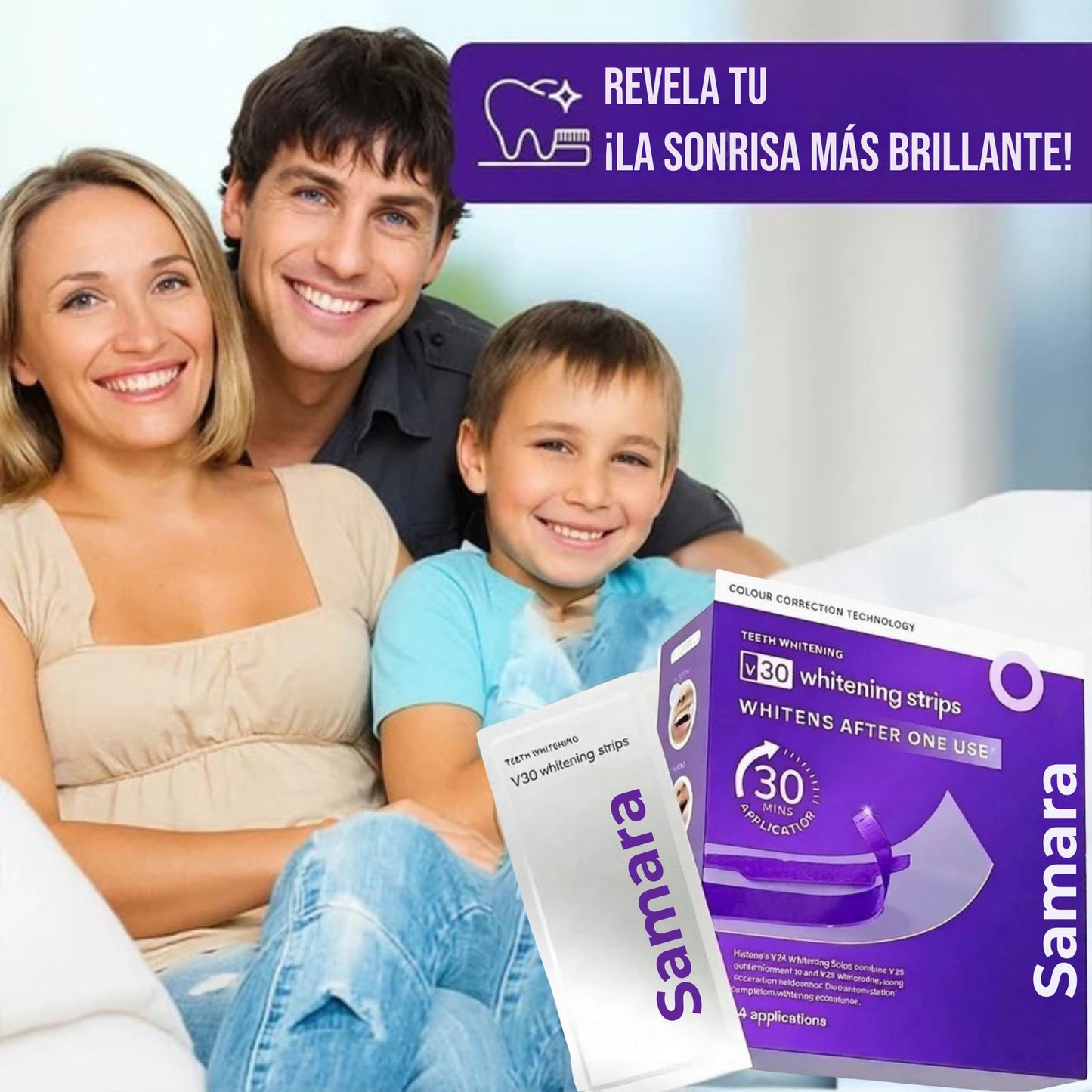 Tiras Blanqueadorass Dentales Samara® V3.0
