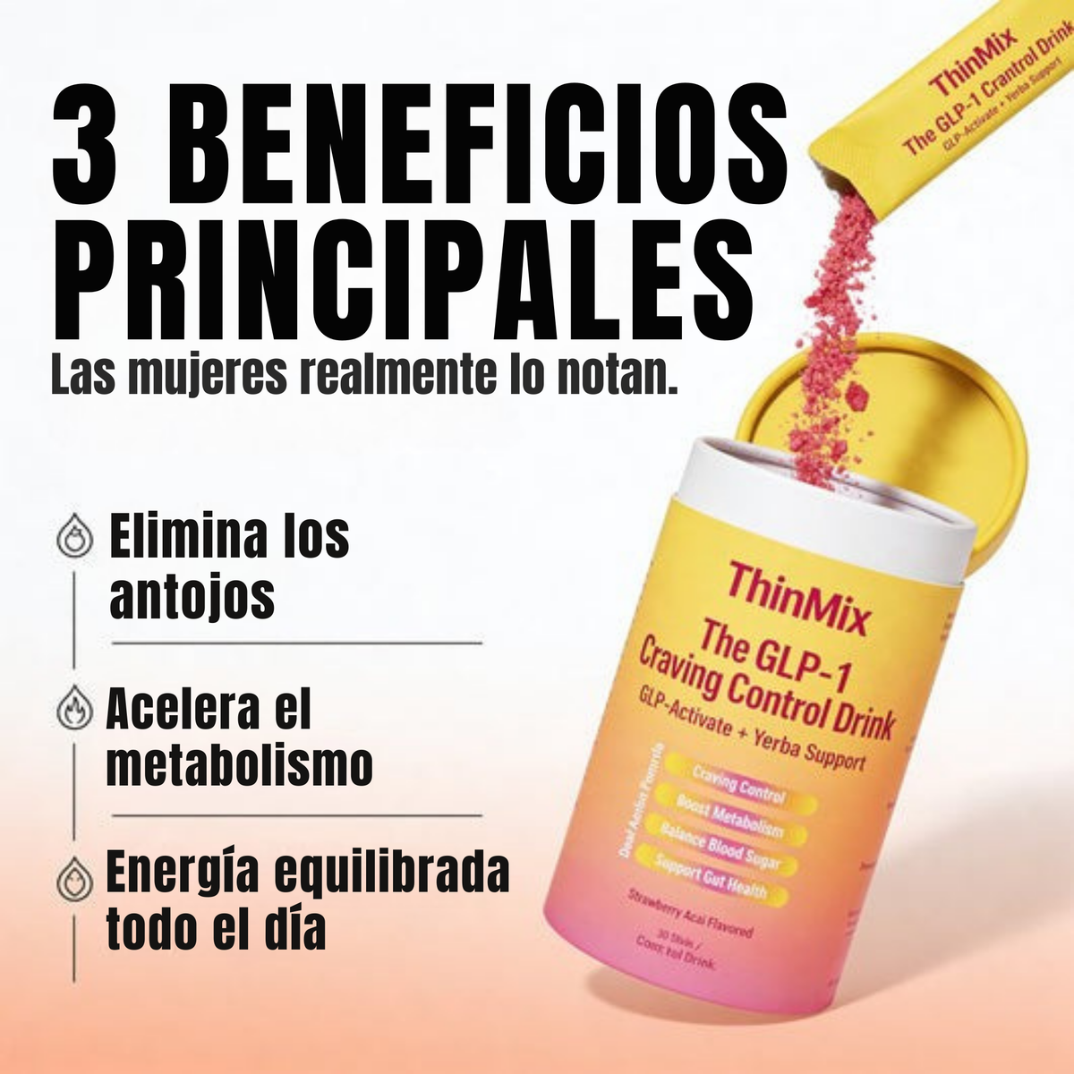 Bebida GLP-1 para controlar los antojos