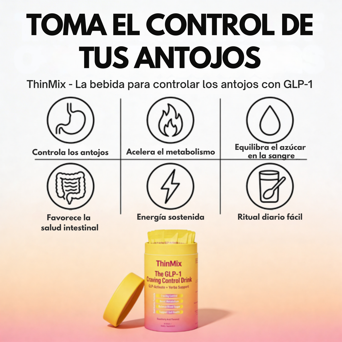 Bebida GLP-1 para controlar los antojos