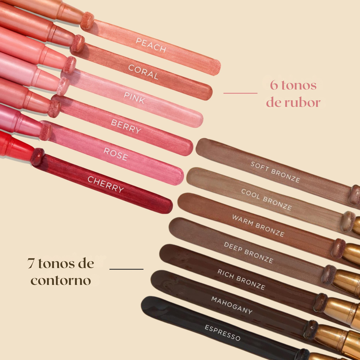 Dúo de rubor líquido y bronceador