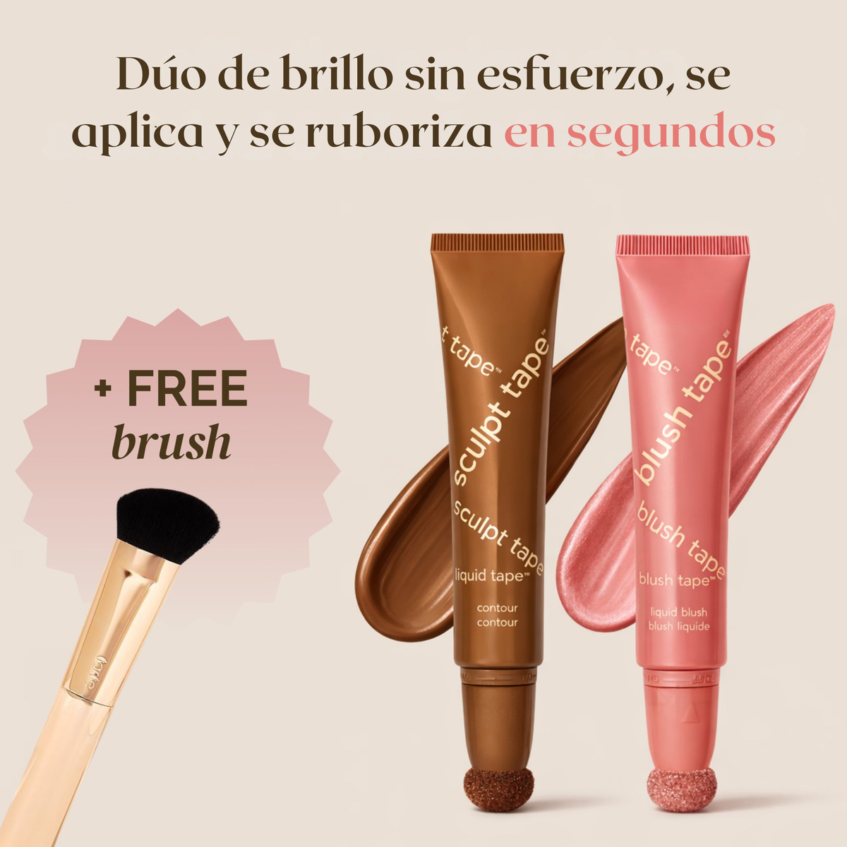 Dúo de rubor líquido y bronceador